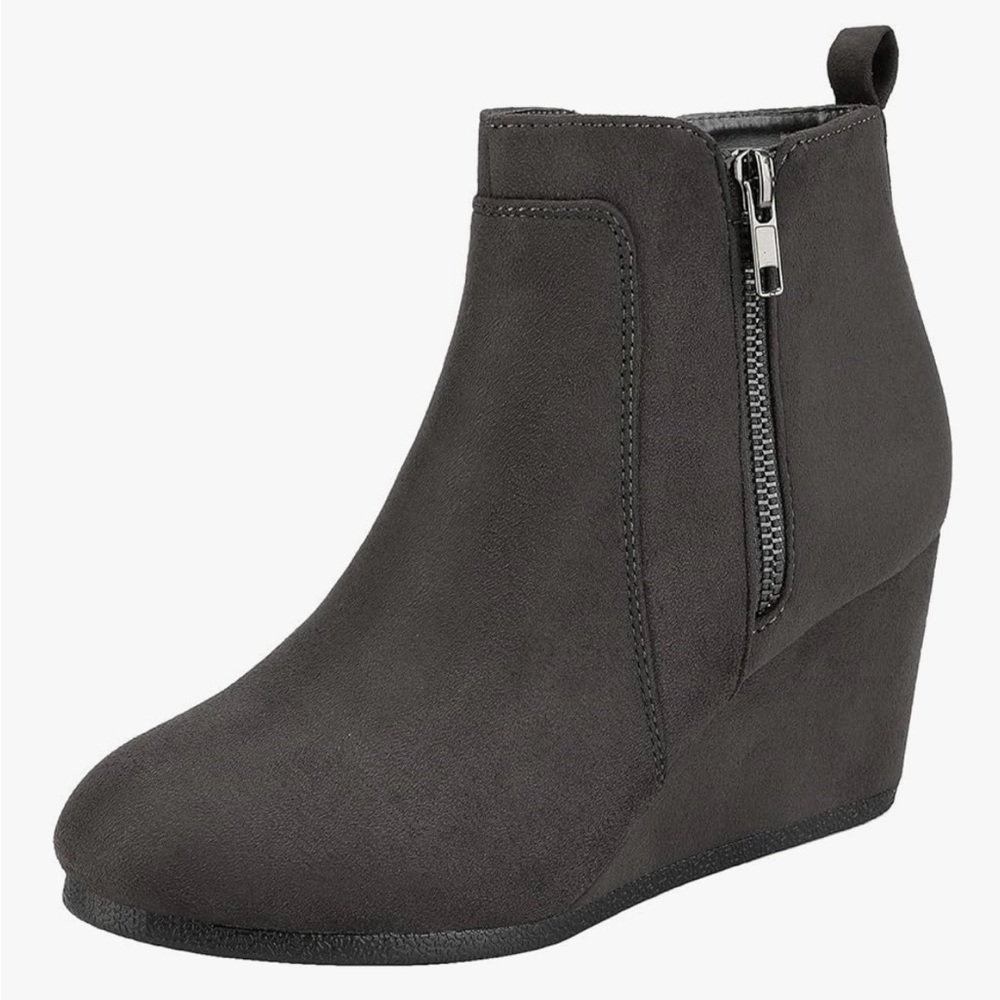 Elegant Charcoal Ankle Booties